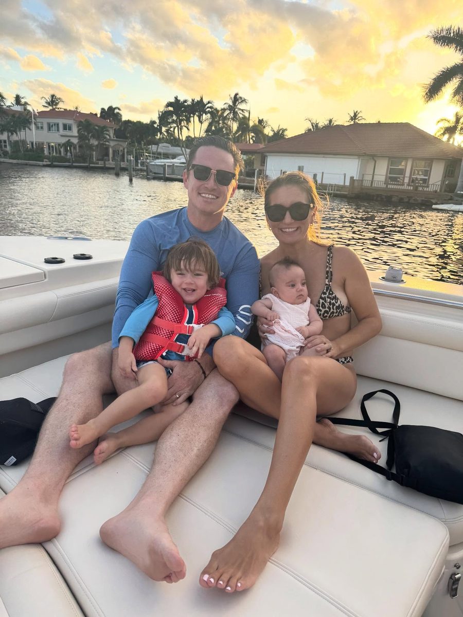 Golden hour on the water — the whole family